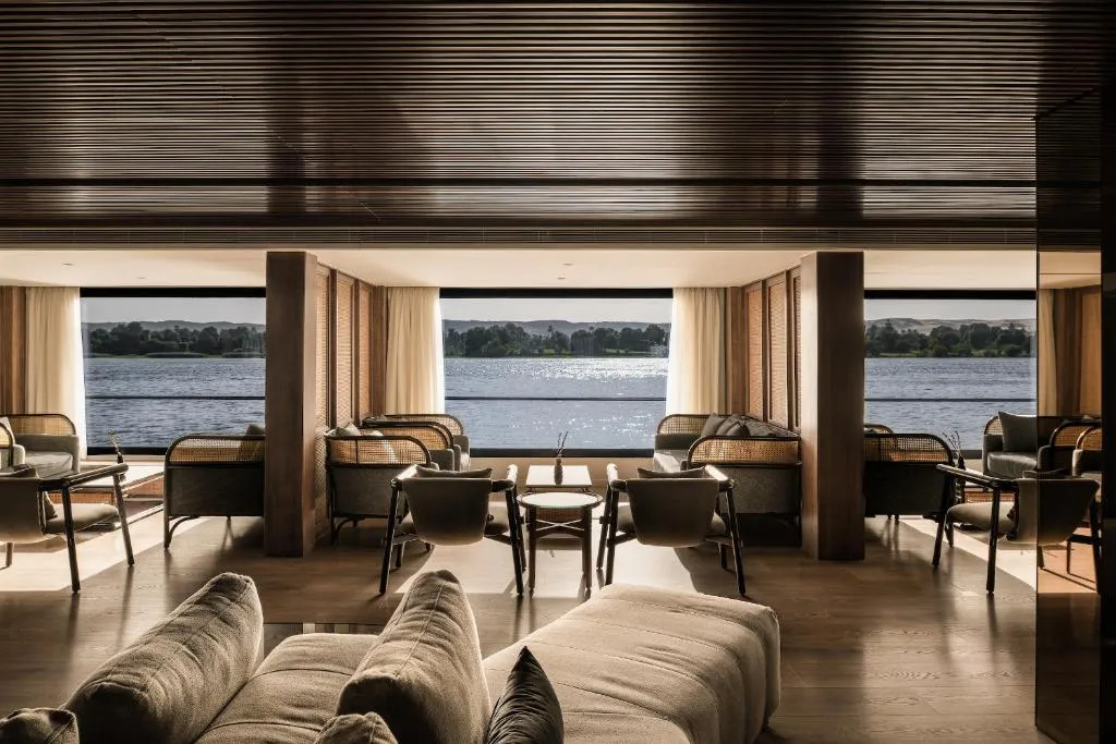 Lounge aboard the Historia The Boutique Nile Cruise Nile cruise